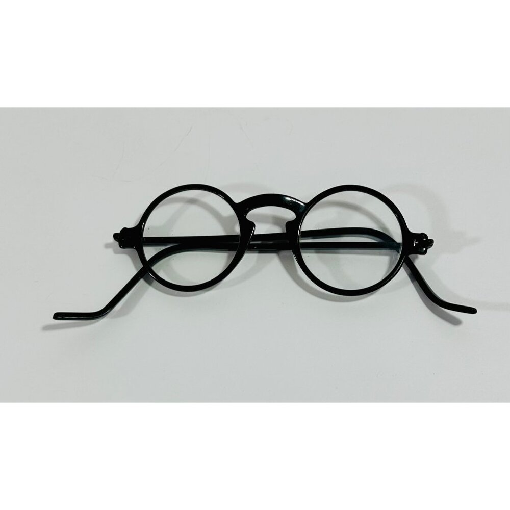 Round Black Frame Glasses With Clear Lenses Fashion Or Costume Unisex Plastic